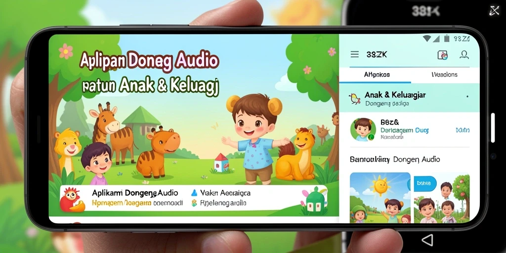 Antarmuka aplikasi 33ZK yang menarik dan ramah anak.