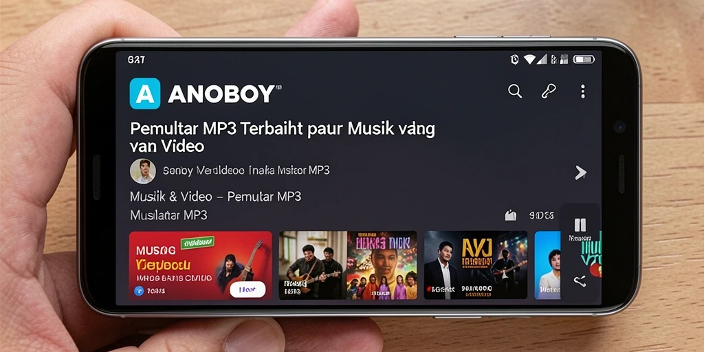 Antarmuka Pemutar MP3 ANOBOY yang menarik dan fungsional.