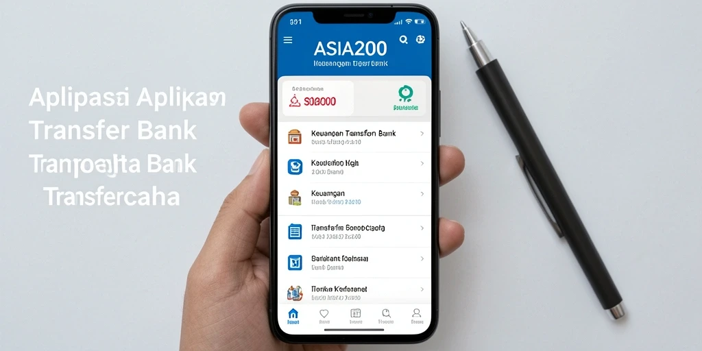 Tampilan antarmuka ASIA200 yang sederhana dan efektif untuk Transfer Bank.