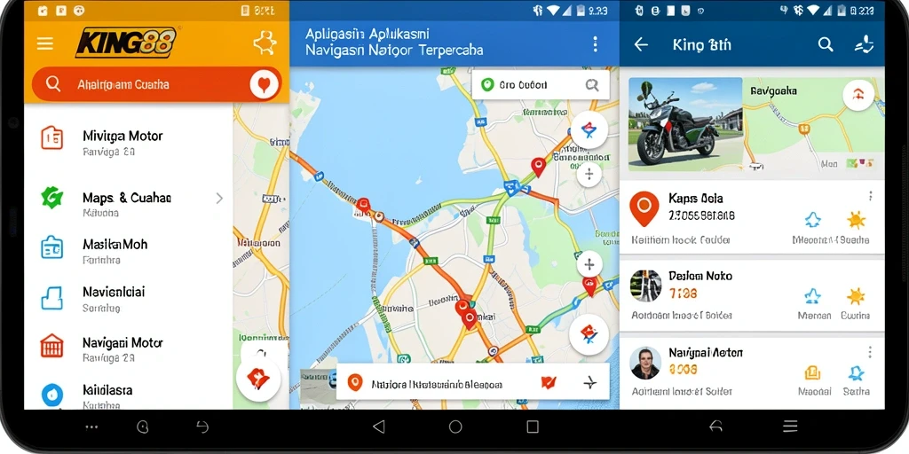 Tampilan antarmuka KING88 dengan fitur Navigasi Motor.