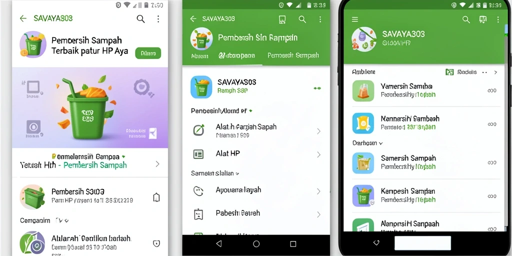 Antarmuka SAVAYA303 yang user-friendly untuk pembersihan sampah HP.