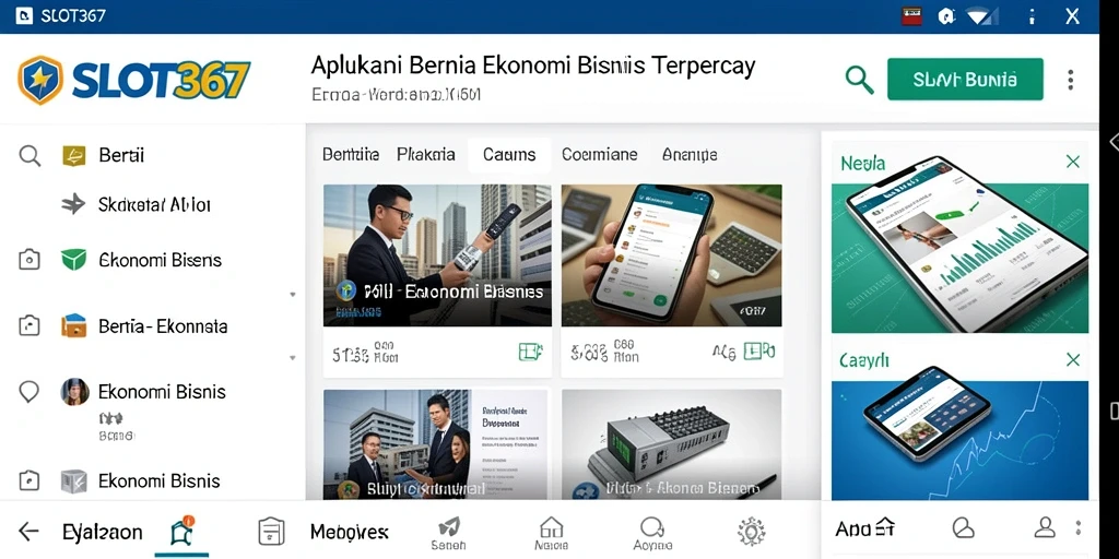 Antarmuka SLOT367 yang informatif untuk berita ekonomi dan bisnis.